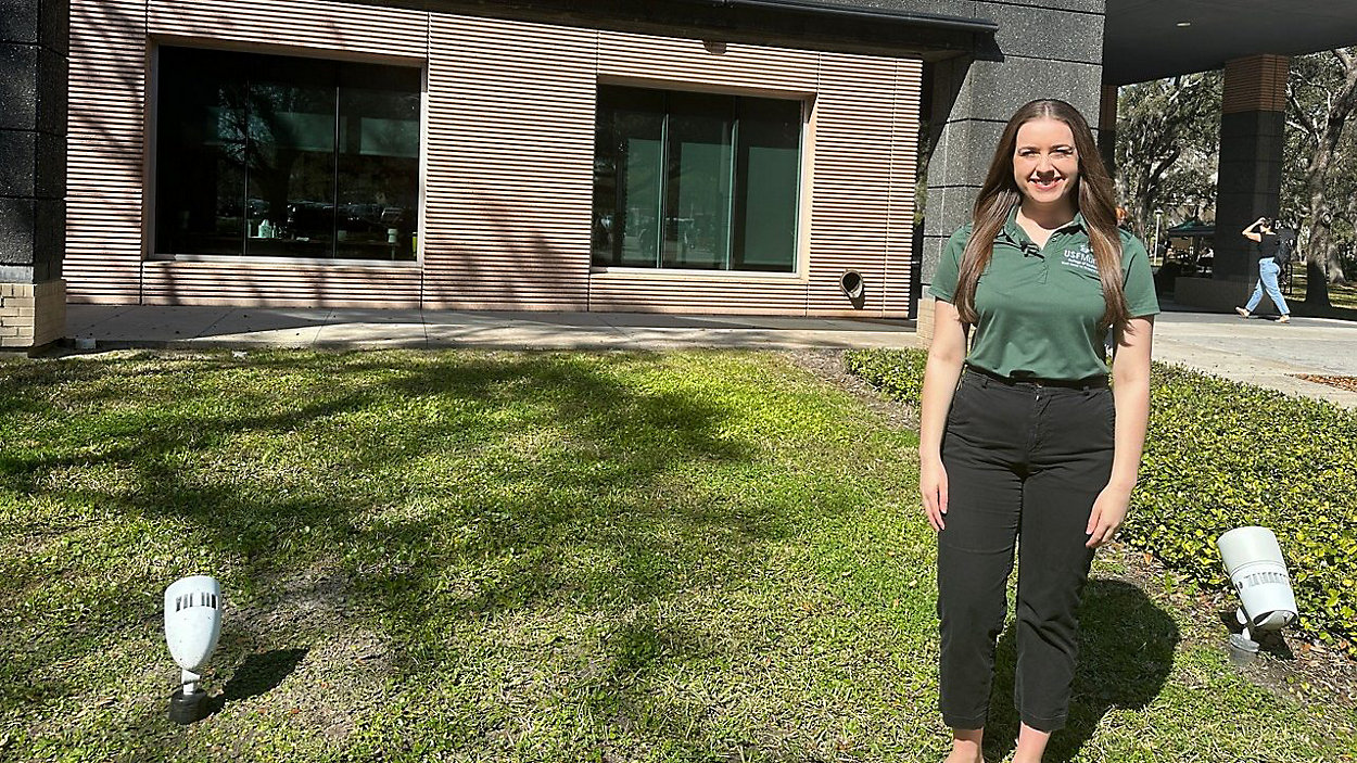 University of South Florida graduate student Hannah Haynes says she credits the university with having affordable programs. (Spectrum News/Lizbeth Gutierrez)