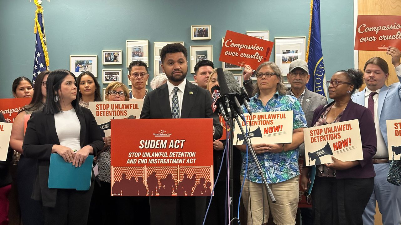 Congressman Maxwell Frost introduces bill demanding transparency, accountability from ICE detention facilities. (Spectrum News/Massiel Leyva)