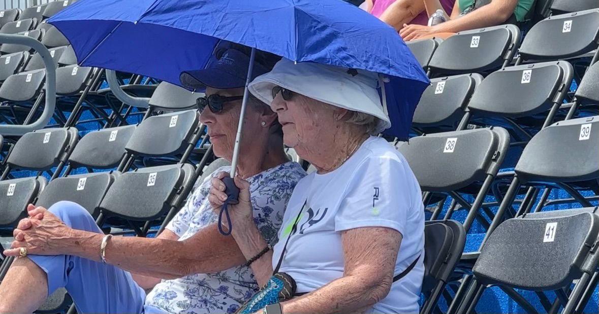 Fans watching a match at the Winston-Salem Open.