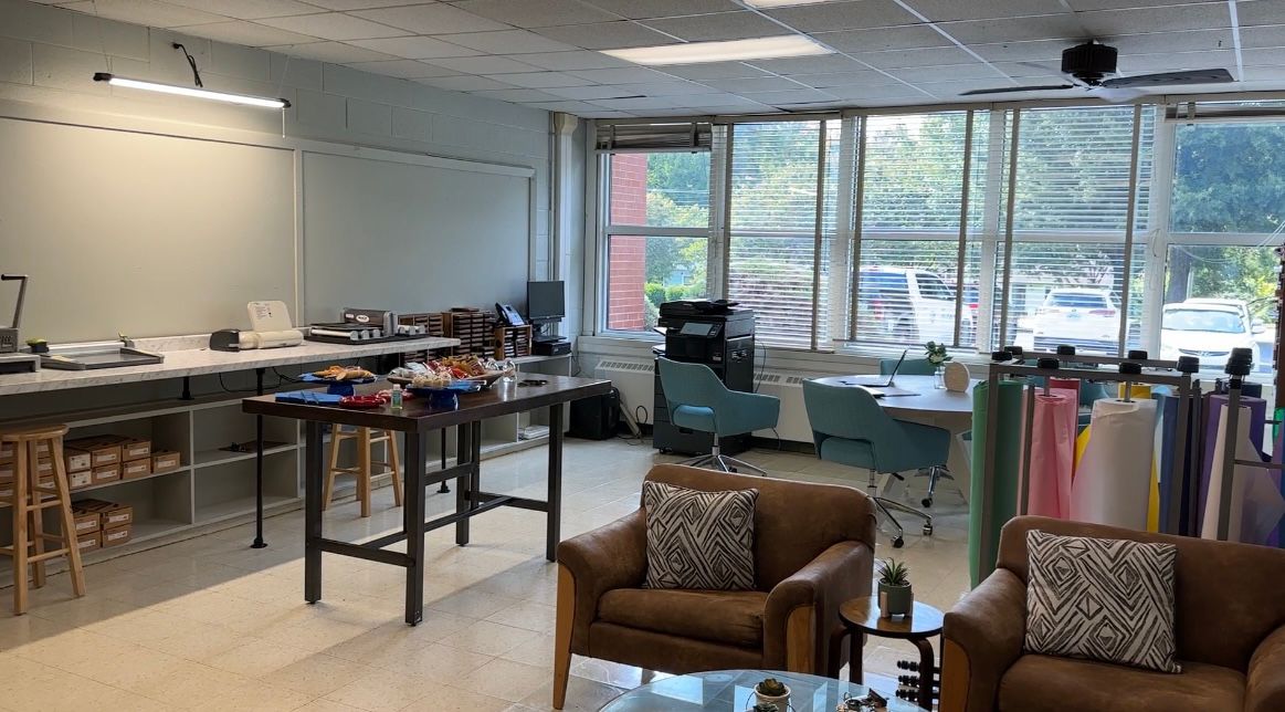 The newly renovated teachers lounge at Bessemer Elementary.