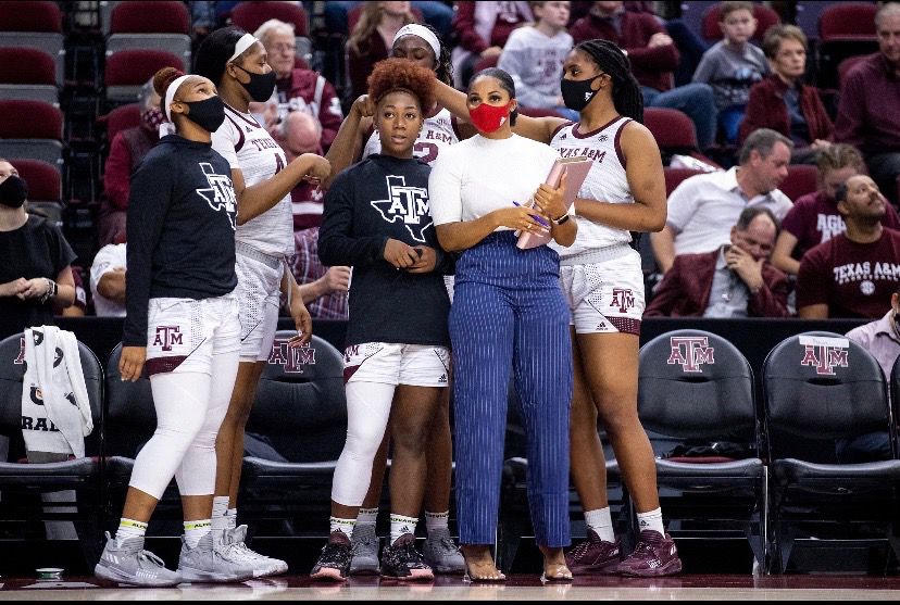 Sydney Carter coaches at A&M