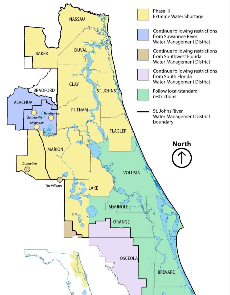 St. Johns declares phase 3 water shortage for Lake County
