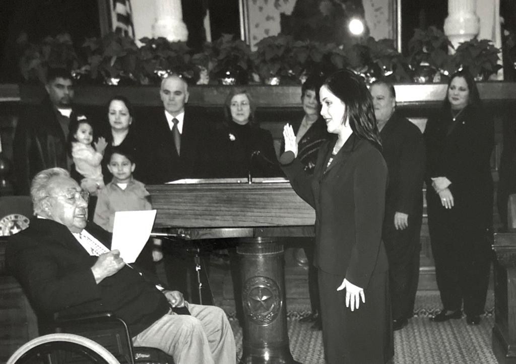 Rep. Ana Hernandez sworn into the Texas House of Representatives in 2005. (photo credit: Rep. Ana Hernandez)