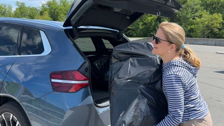 NYC native Maria Valencia drops off waste to Monticello Transfer Station on Friday Photo By: Darcie Ortique