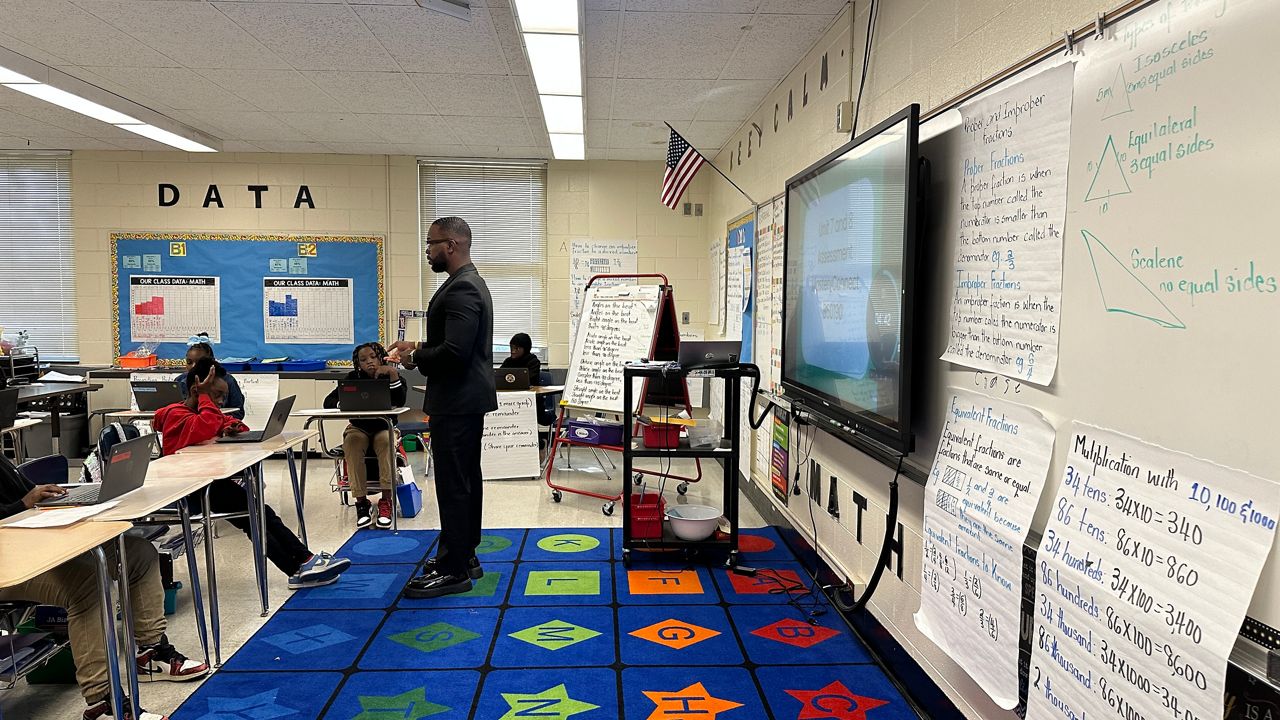 Shannon McLeod, a fourth-grade math teacher, has been at Westerly Hills Academy for seven years. (Spectrum News 1/Estephany Escobar)