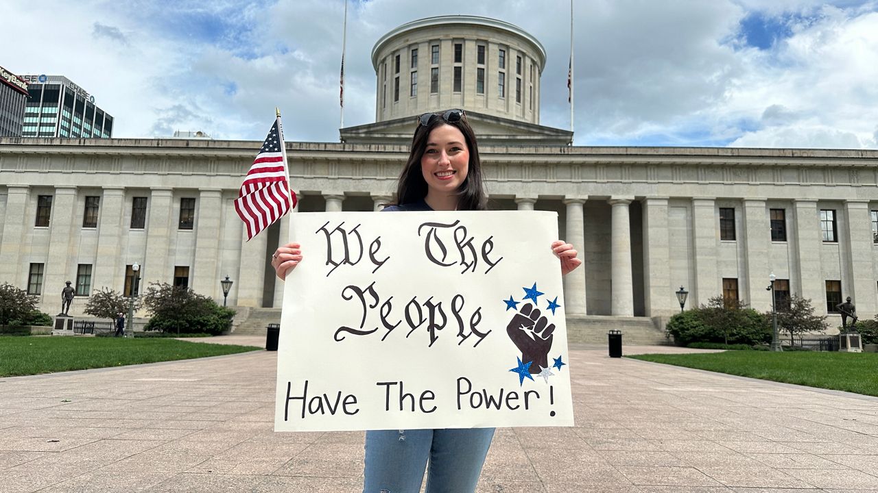 Madison Tracy, the lead organizer of the Columbus 50501 protests, Taylor Bruck/Spectrum News 1 