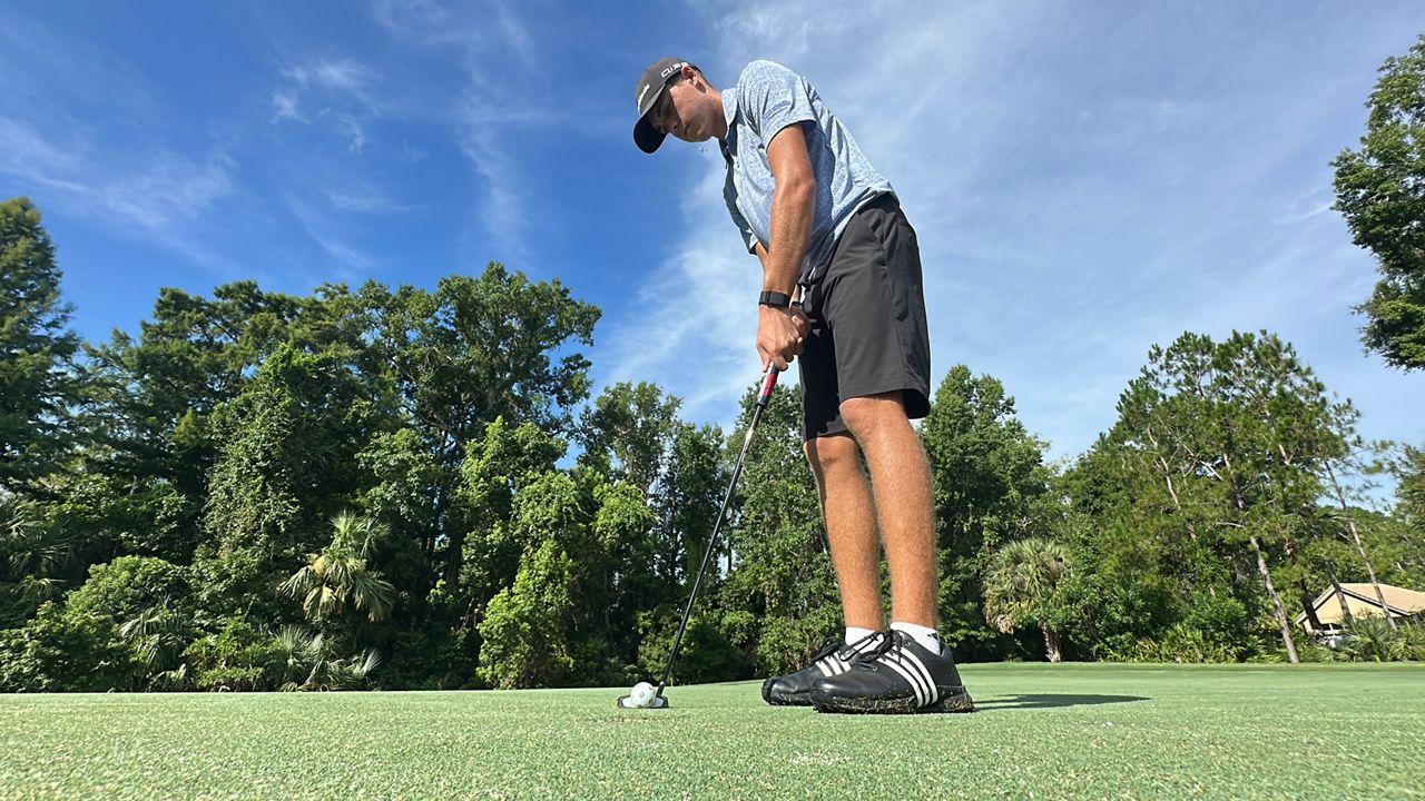 Circle Christian's Luke Gossett is the reigning 1A state champion in boy's golf. He returns in his senior year hoping to repeat that feat. (Spectrum News/Nick Allen)