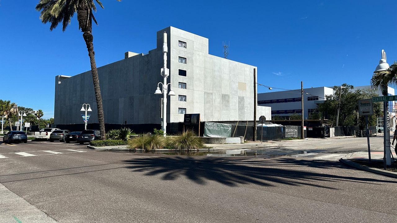 Ellison Development unveiled a 6 story parking garage in St. Petersburg’s Edge District on Monday with 531 spaces. (Spectrum News/Josh Rojas)