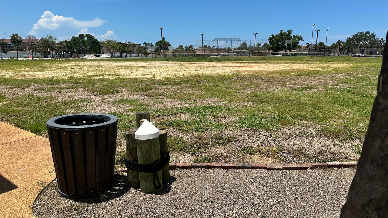 The City of St. Pete Beach will soon accept bids to cleanup Egan Park which was used as a FEMA hurricane disaster debris site last year (Spectrum News/Josh Rojas).