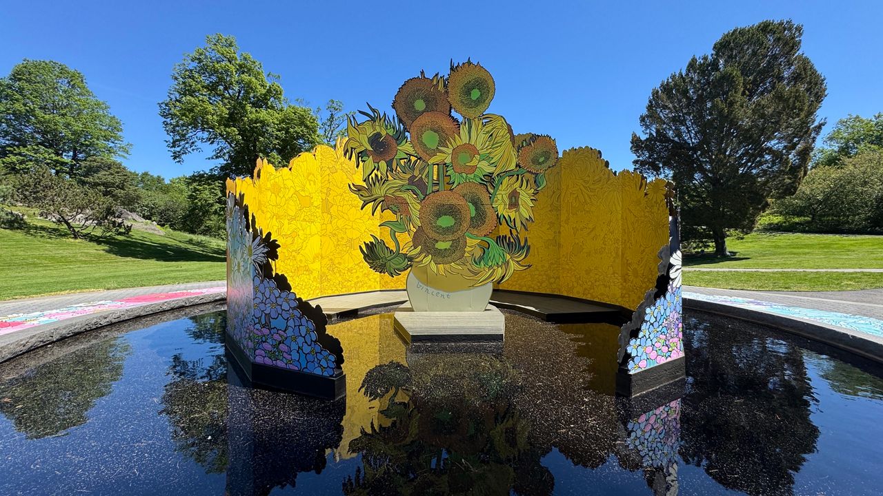 The “Van Gogh’s Flowers” exhibition at the New York Botanical Garden celebrates the legendary Dutch painter’s connection to the natural world. (Roger Clark/Spectrum News NY1)