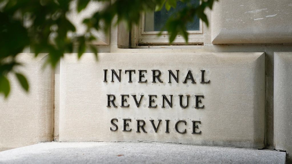 A sign outside the Internal Revenue Service building is seen on May 4, 2021, in Washington. (AP Photo/Patrick Semansky)