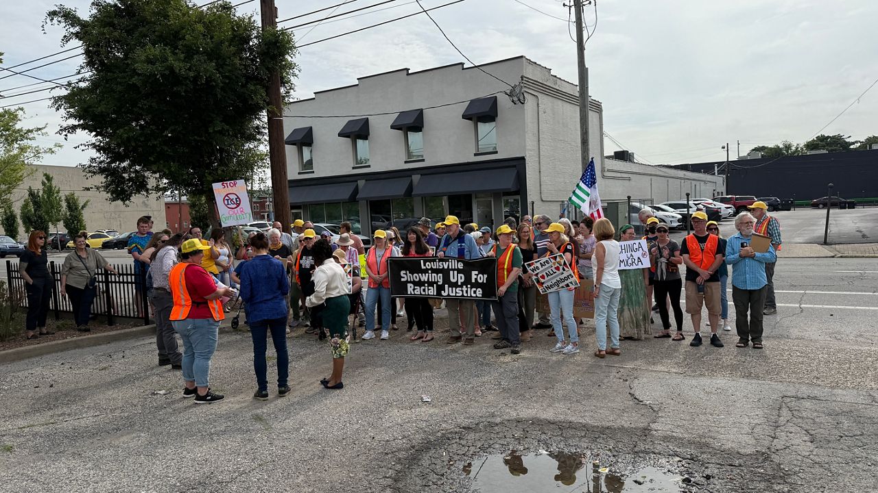 Old Louisville residents rally after accusing ICE of arresting immigrants at an immigration check-in facility