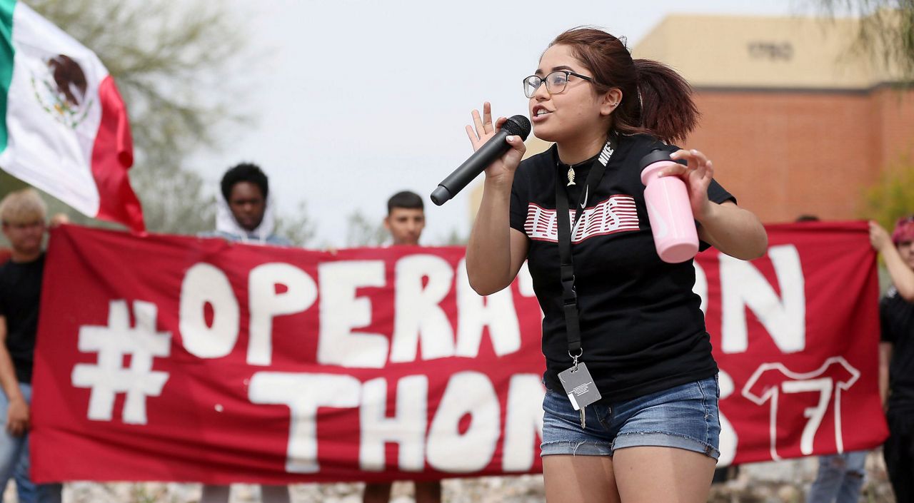 Students protest as high school senior faces deportation