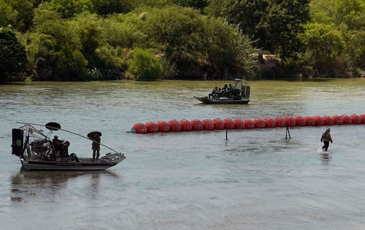 Body Seen Along Floating Barrier Texas Installed In The Rio Grande ...