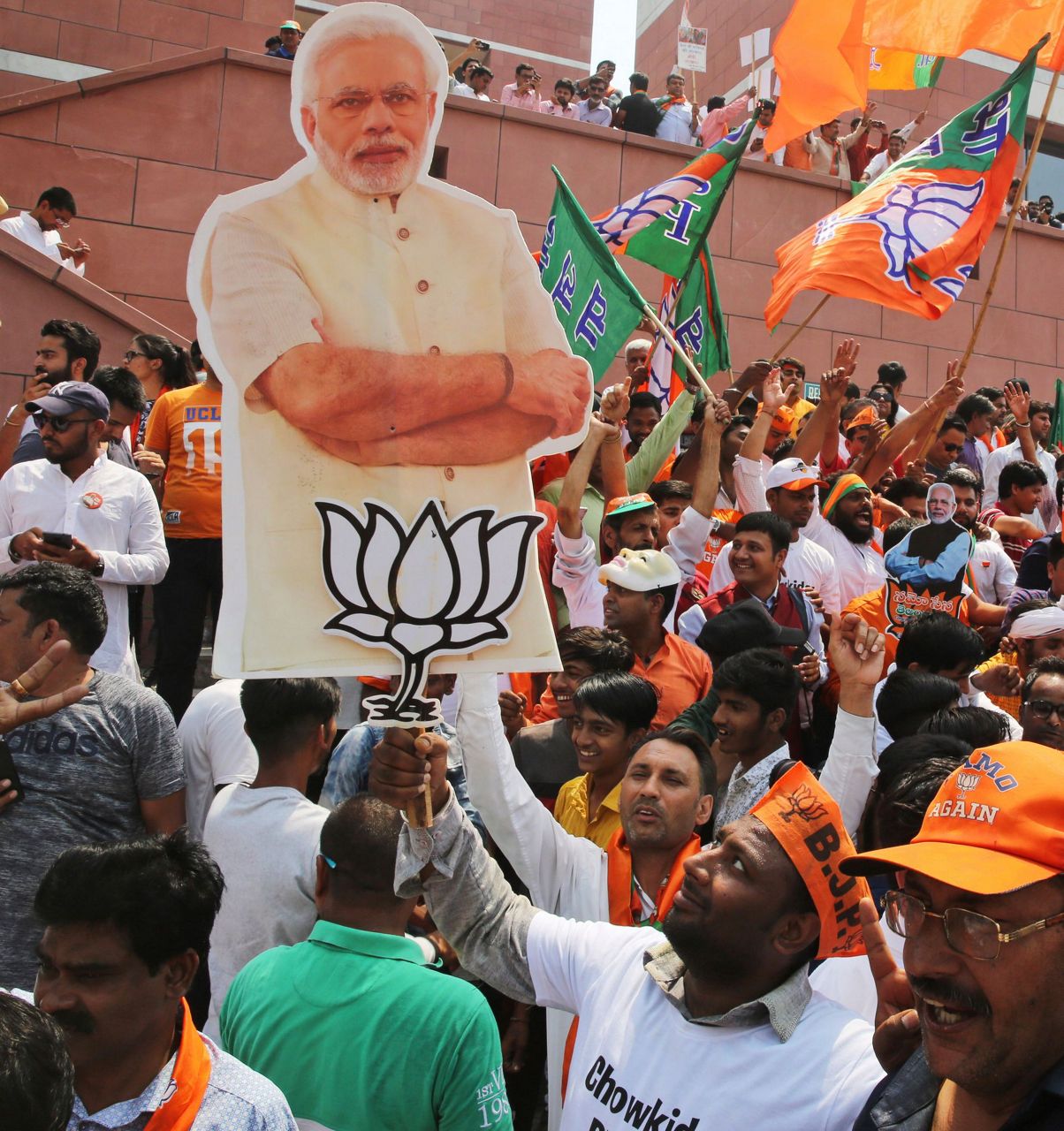 India's ruling party claims victory with wide lead in votes