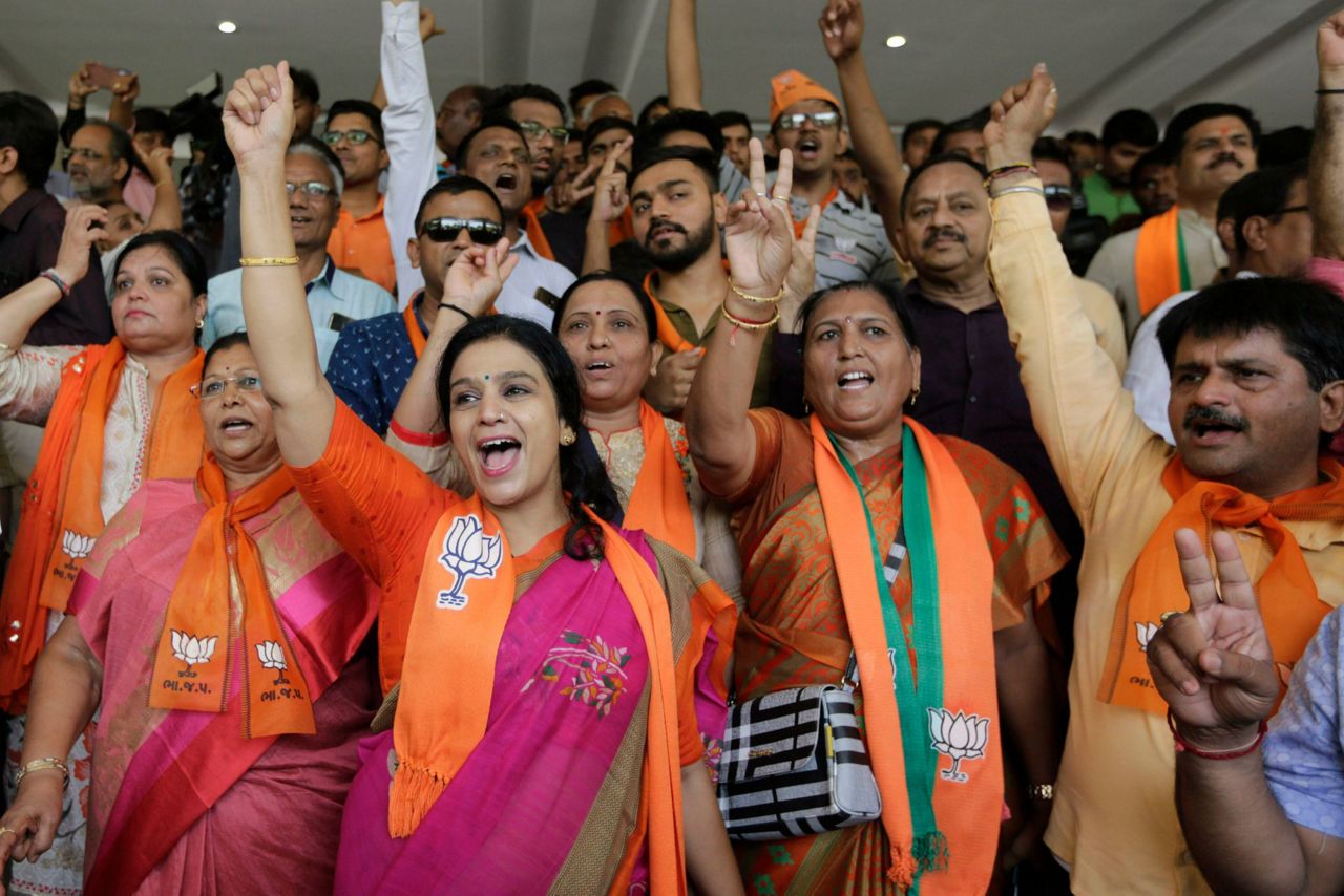 India's ruling party claims victory with wide lead in votes