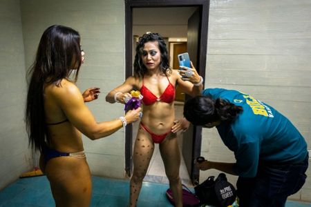 AP PHOTOS: Northeast India holds female bodybuilders contest