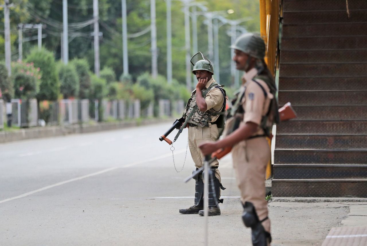 Kashmir's main city a maze of razor wire and steel barriers