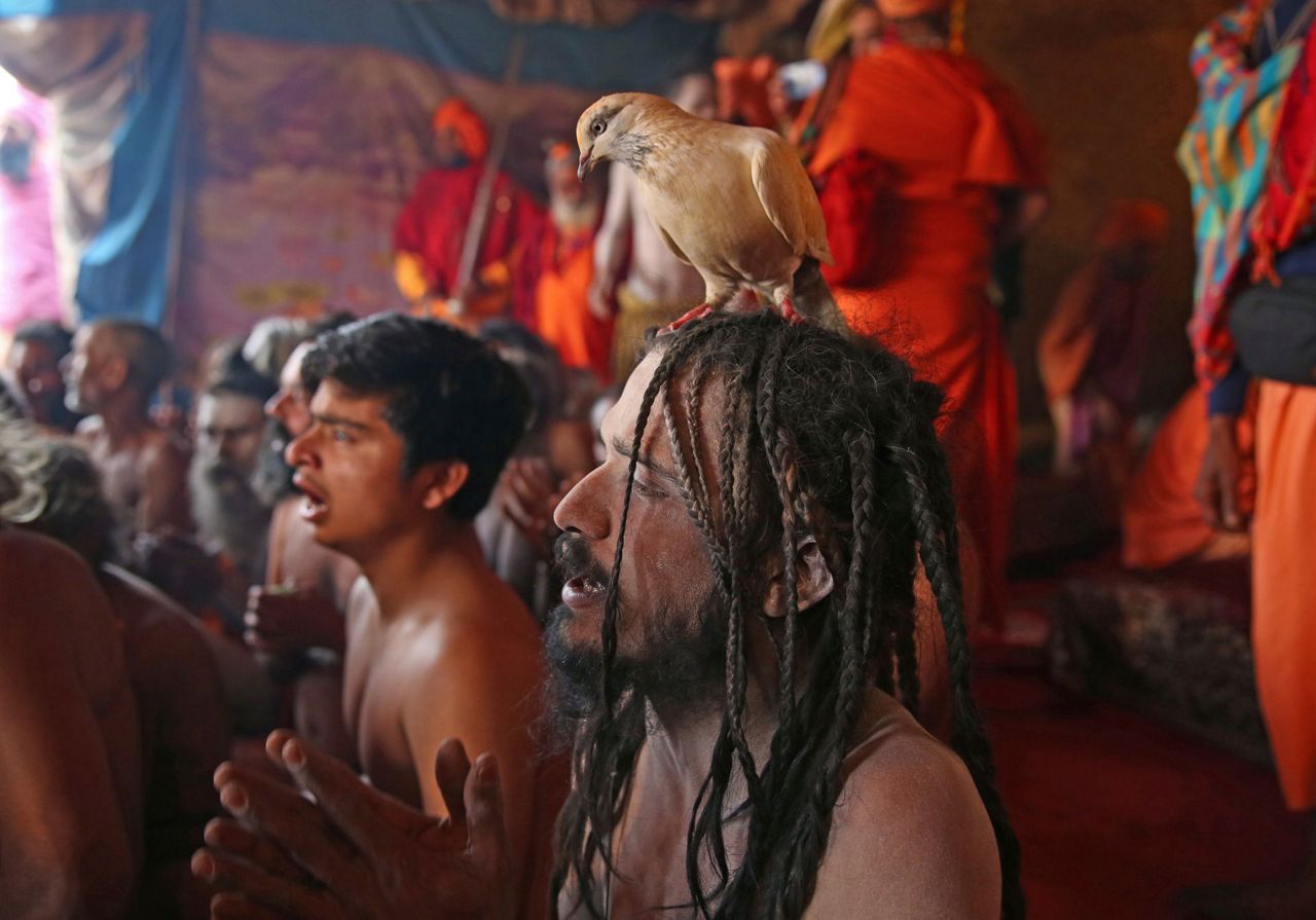 AP Photos: Naked pot-smoking sect grows at Indian Hindu fest