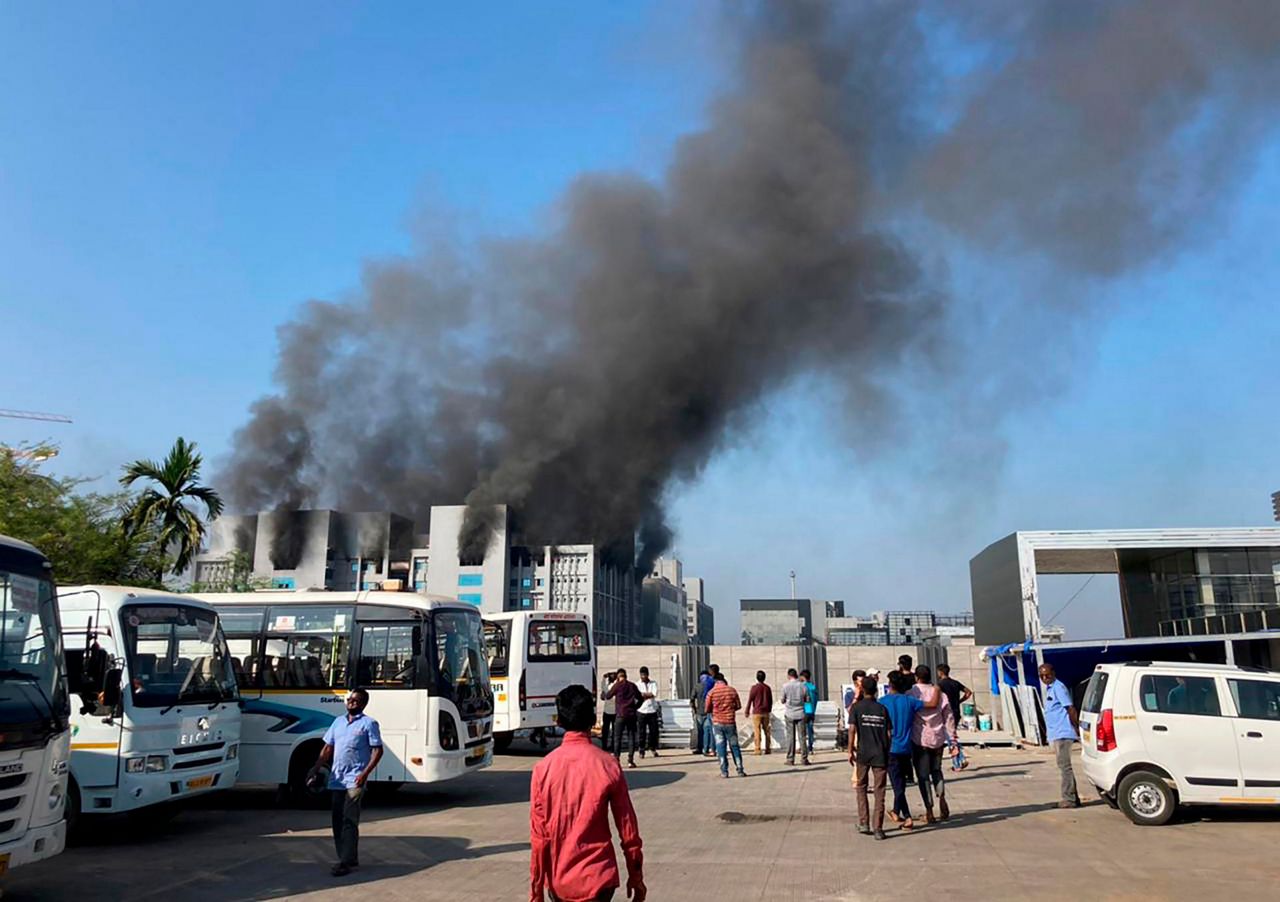 Fire hits building at world's largest vaccine maker in India