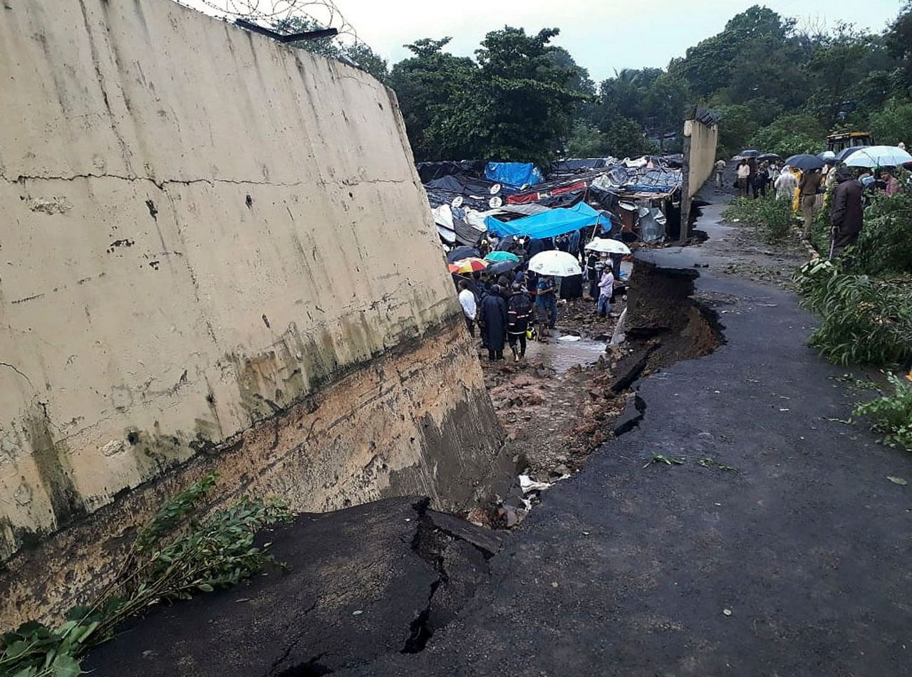Rain causes wall collapse in India, killing 15 people