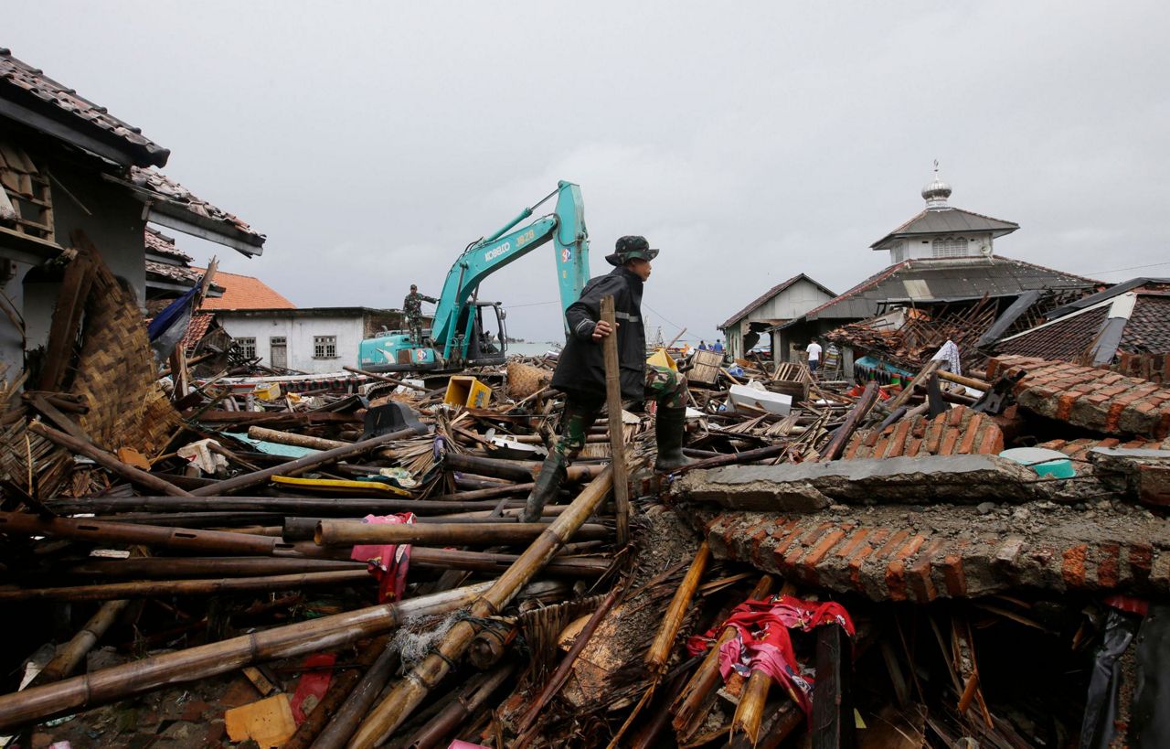 Somber Christmas, prayers in tsunamihit Indonesian region