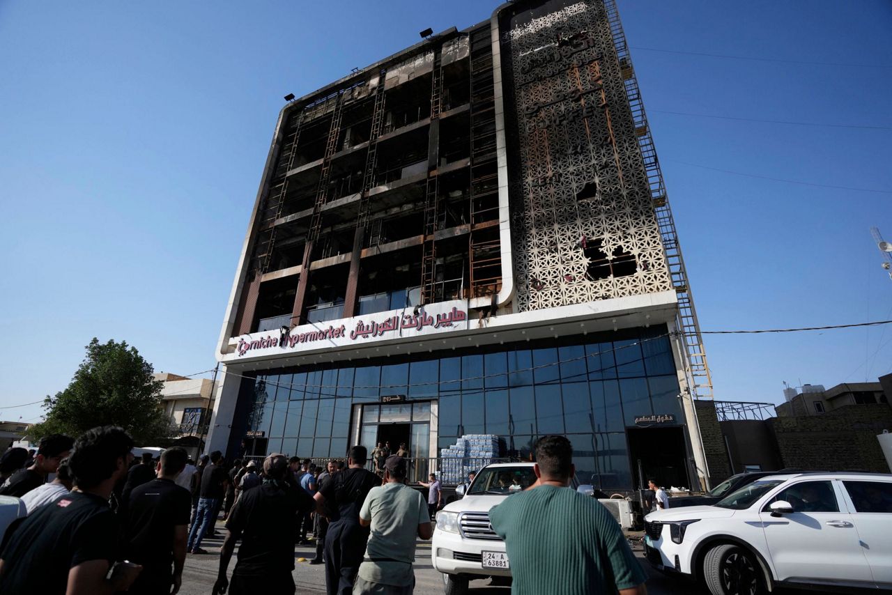 A fire at a mall in eastern Iraq kills 50 people