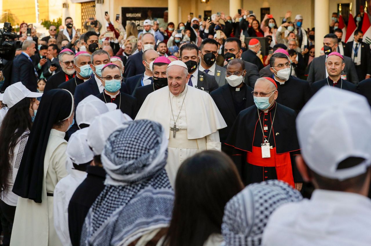 The Latest: Pope arrives in Iraq's Ur for interfaith meeting