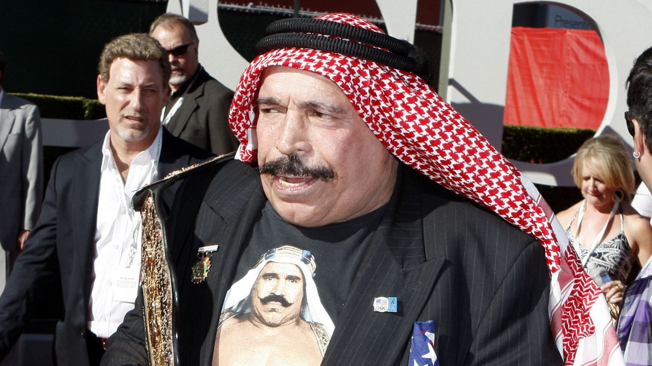 Iron Sheik arrives at the ESPY Awards on Wednesday July 15, 2009, in Los Angeles. (AP Photo/Matt Sayles)