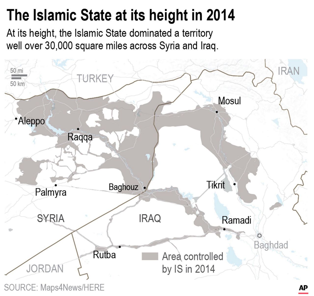 Timeline of the rise and fall of the Islamic State group