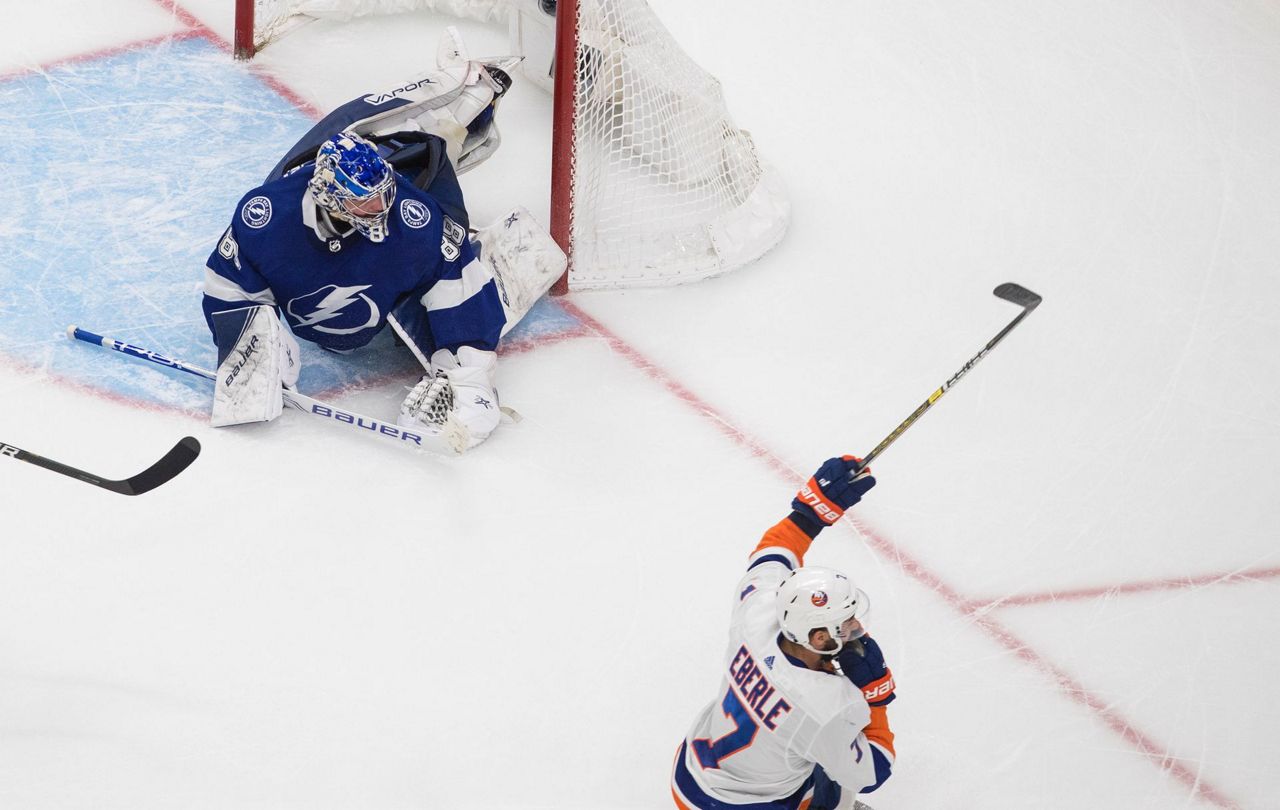 Isles stay alive: Eberle seals 2-1 2OT win over Lightning