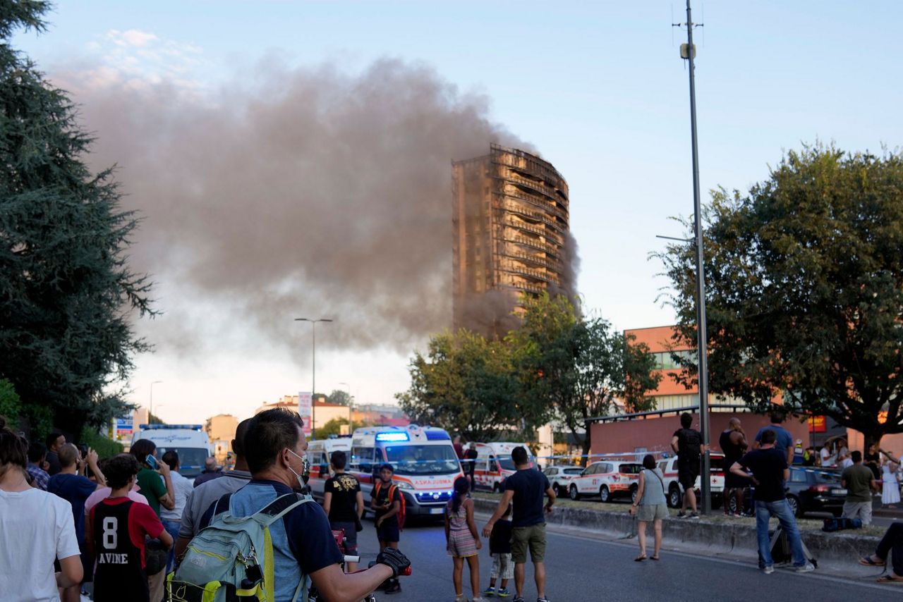 Italian firefighters: No victims in 20-story building blaze