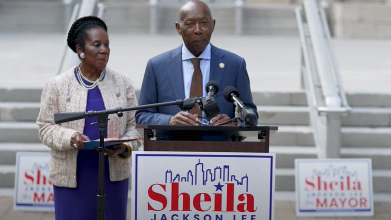 Houston Mayor Sylvester Turner endorses U.S. Rep Sheila Jackson Lee. (JeffArtWorks LLC)