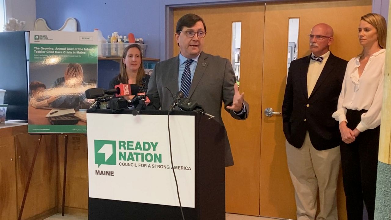 Advocates, including Senate President Troy Jackson, pictured hope that LD 1726, greenlit in a committee vote on Thursday, will help ease the cost of childcare in Maine. (Spectrum News/Sean Murphy)