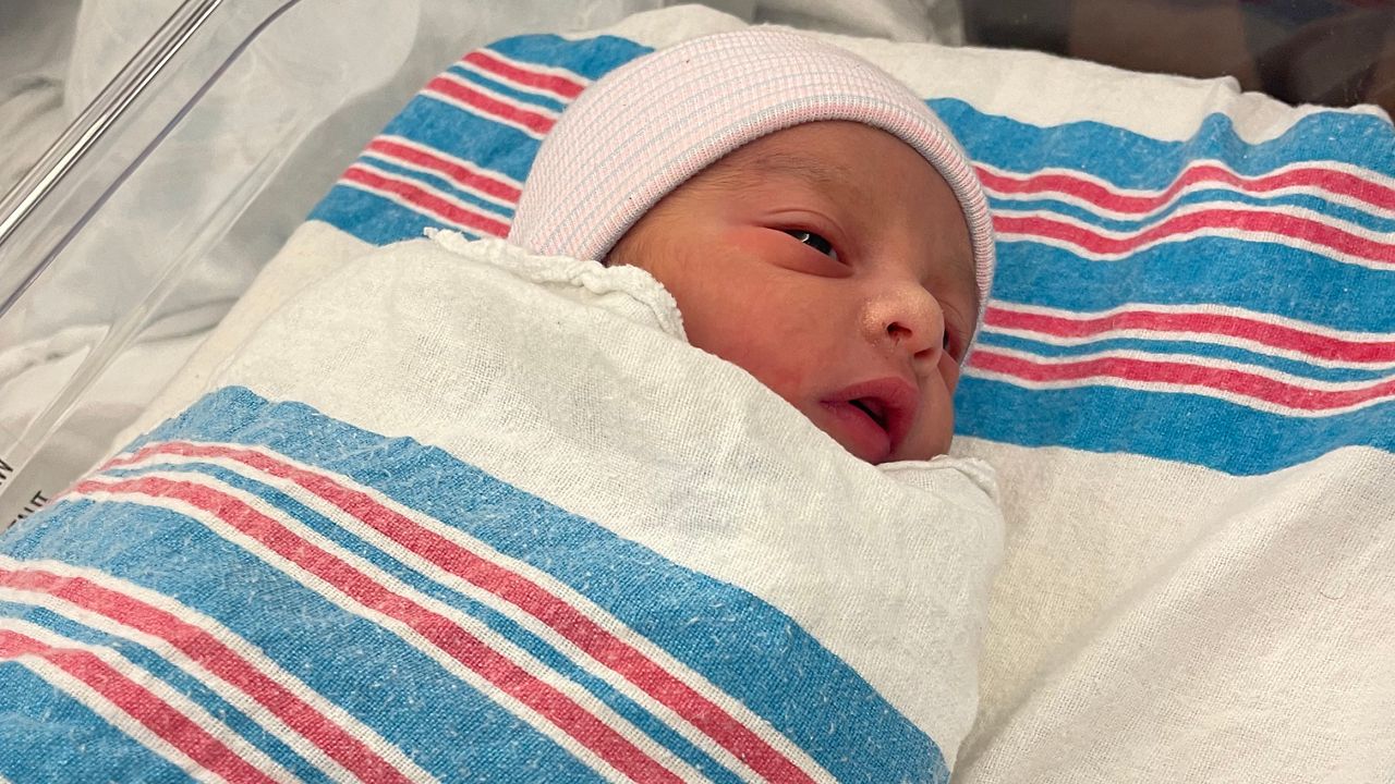 One of 67 babies born at AdventHealth hospitals during Hurricane Milton, Jacob was born in Orlando at 3 a.m. Thursday to Davenport residents Ana Maria Franco and Felipe Salamanca. He came into the world weighing 6 pounds, 10 ounces. (Photo courtesy of AdventHealth)