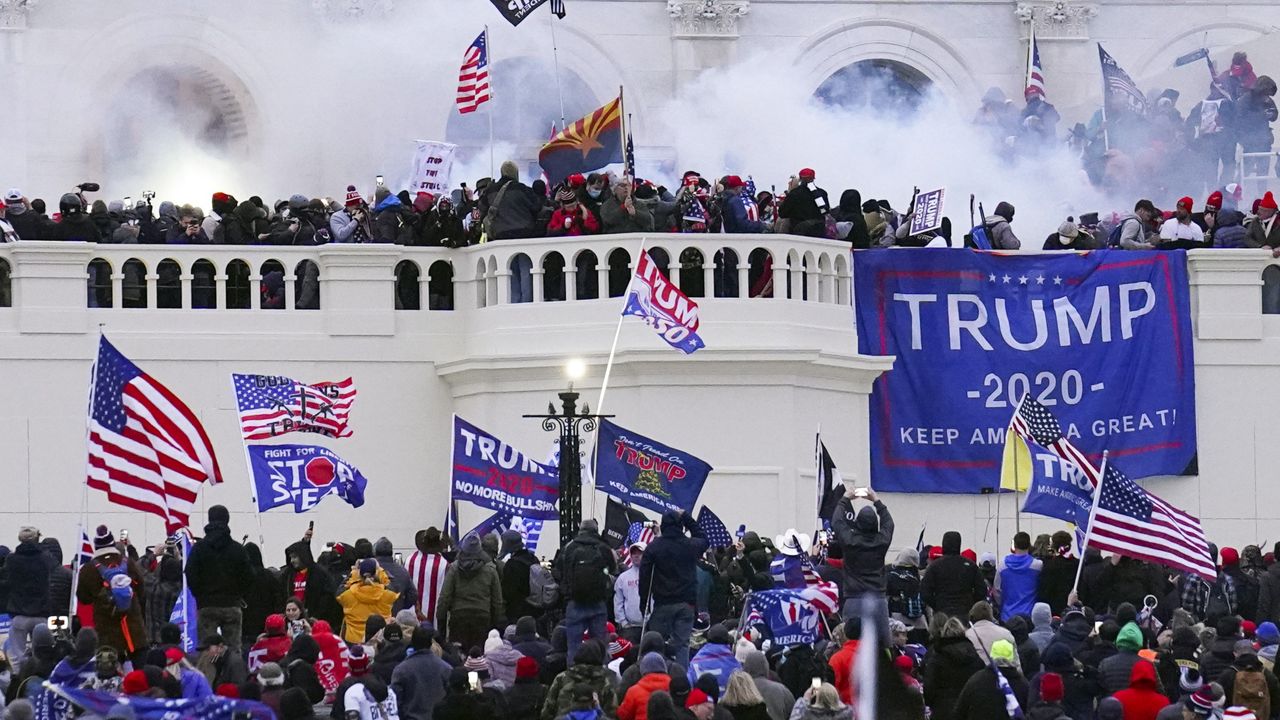 Rioters storm the West Front of the U.S. Capitol, Jan. 6, 2021, in Washington. (AP Photo/John Minchillo, File)