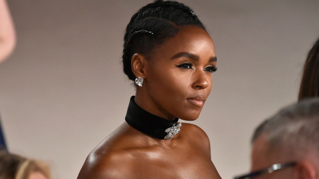 Janelle Monae arrives at the Oscars on March 12, 2023, at the Dolby Theatre in Los Angeles. (Photo by Richard Shotwell/Invision/AP)