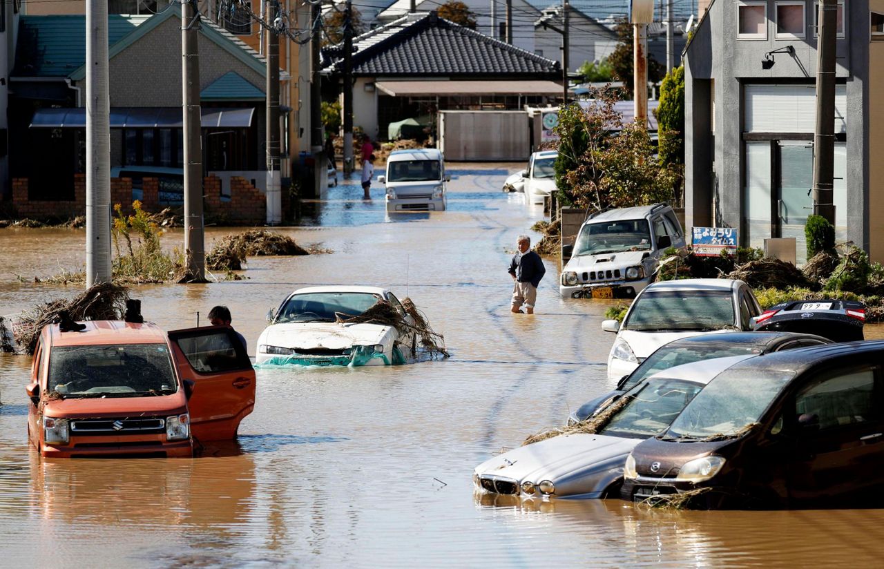 Rescue efforts begin after typhoon causes flooding in Japan