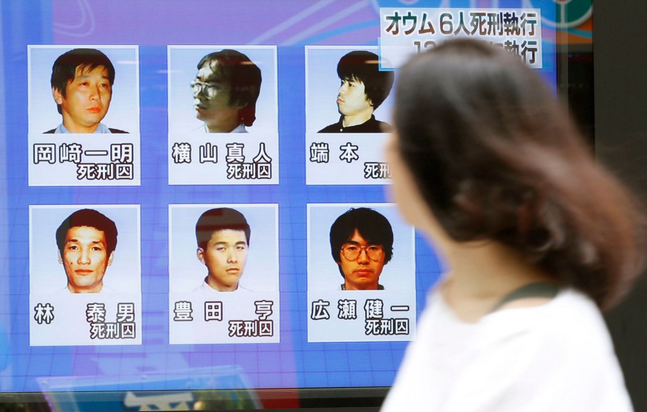 Japan hangs 6 more members of cult behind subway gas attack