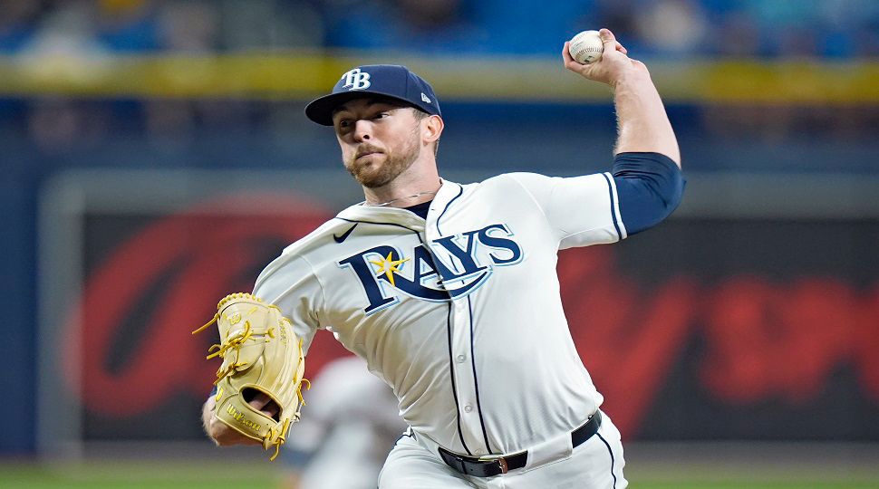 Tampa Bay Rays starting pitcher Jeffrey Springs delivers to the Minnesota Twins during the first inning of a baseball game Tuesday, Sept. 3, 2024, in St. Petersburg, Fla. (AP Photo/Chris O'Meara)