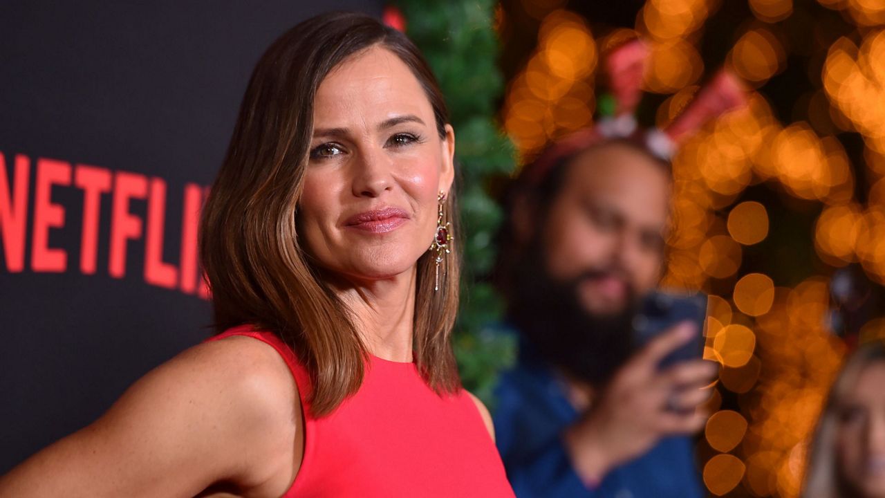 Jennifer Garner arrives at the premiere of "Family Switch," Wednesday, Nov. 29, 2023, at The Grove in Los Angeles. (Photo by Jordan Strauss/Invision/AP)