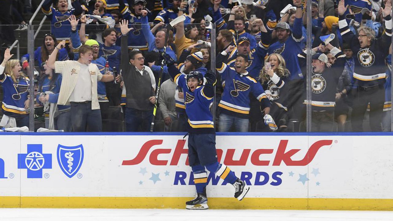 Jordan Kyrou scores in OT, Blues rally to beat Panthers 5-4 - The San Diego  Union-Tribune