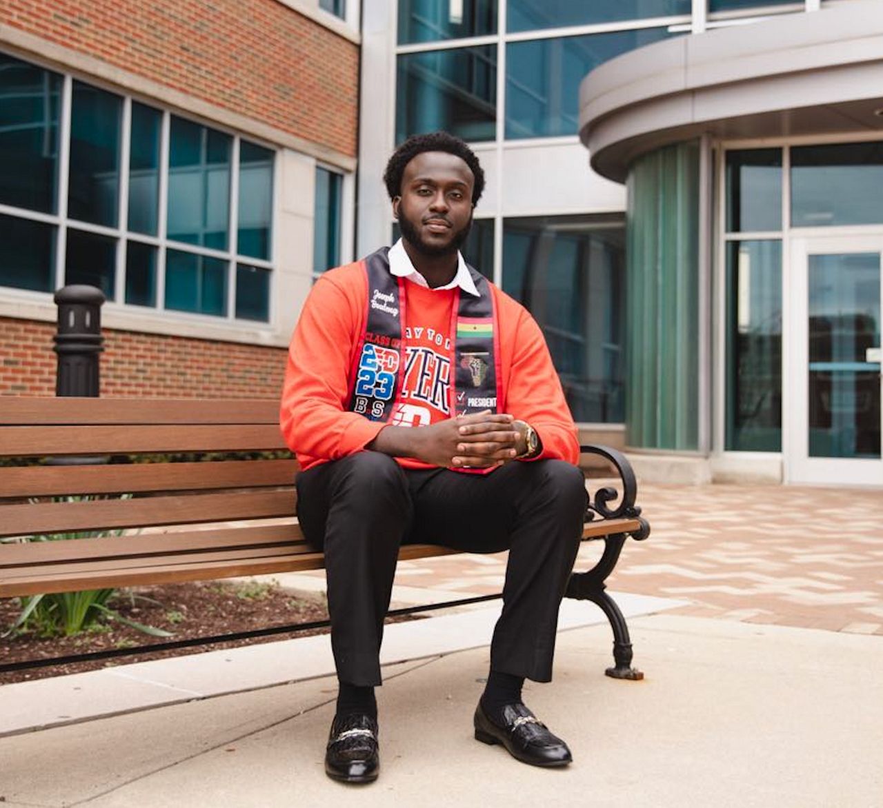 Dayton senior Joseph Boateng is the first person in his family to attend college. (Photo courtesy of Joseph Boateng)
