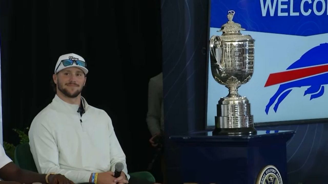 Josh Allen takes in PGA Championship at Oak Hill