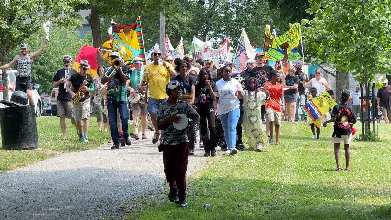 Lewiston marks Juneteenth with a parade and block party on Wednesday, June 20. (Spectrum News/Matthew Jaroncyk)