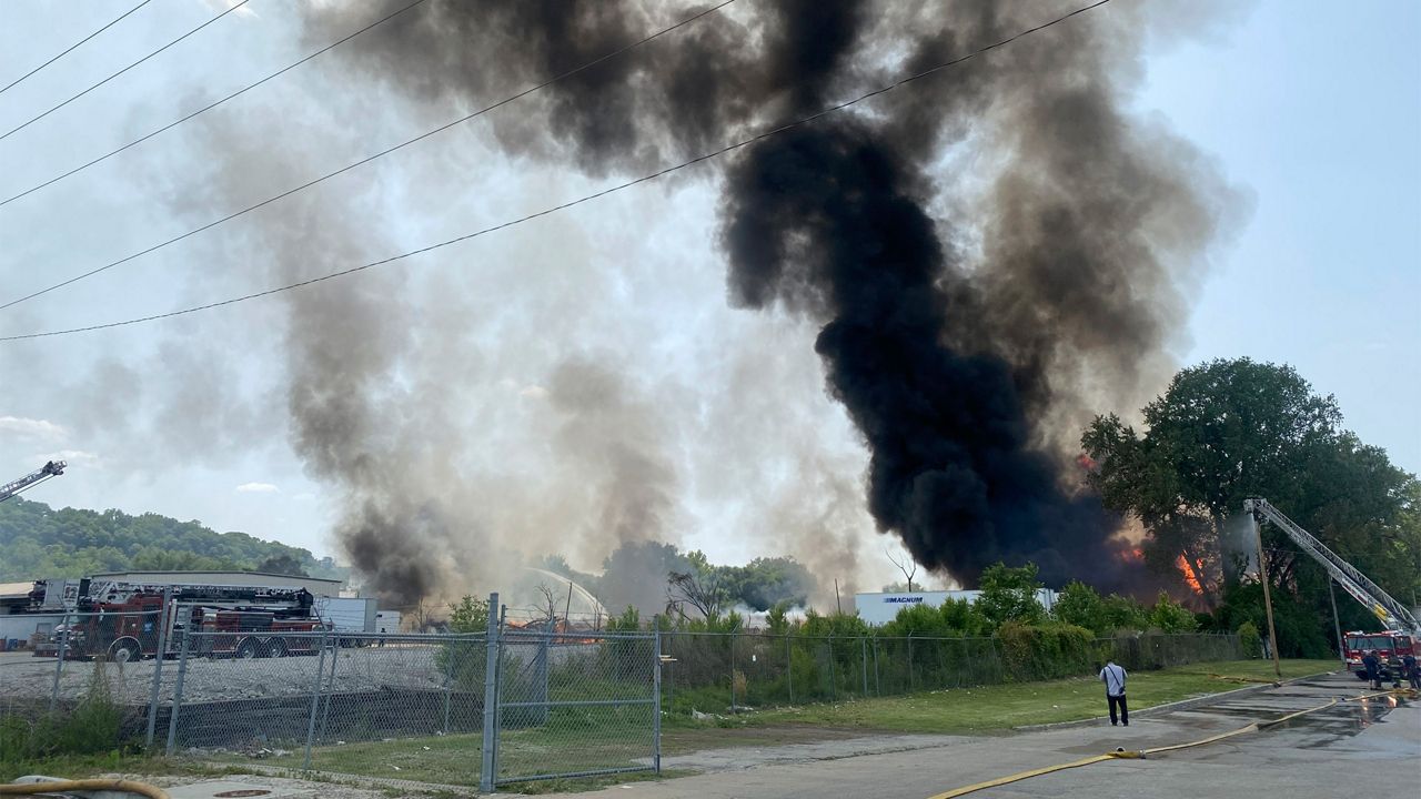 Kansas City warehouse blaze hospitalizes 3 firefighters