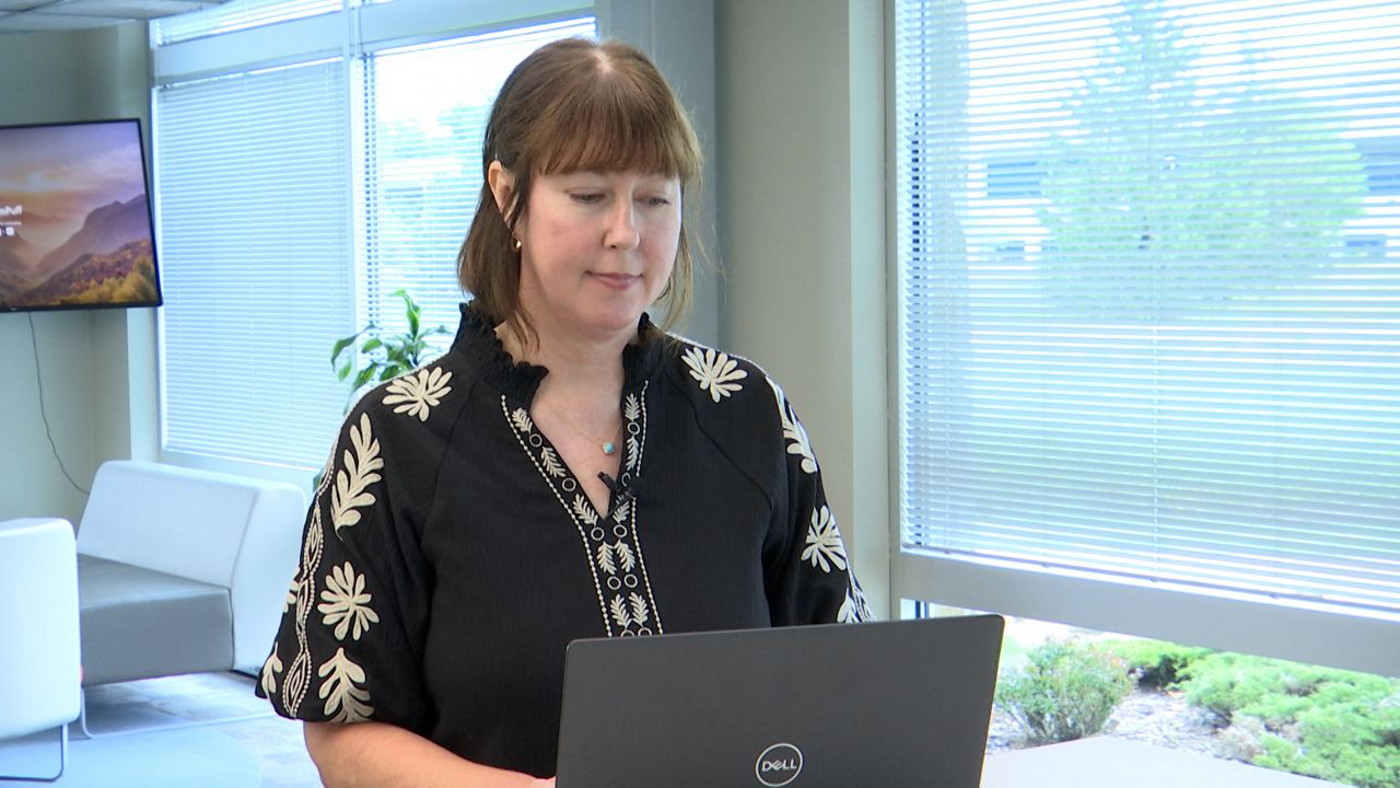 Kelly O’Shea is Sentry Equipment's Supply Chain Supervisor. (Spectrum News 1/Ryan Burk)