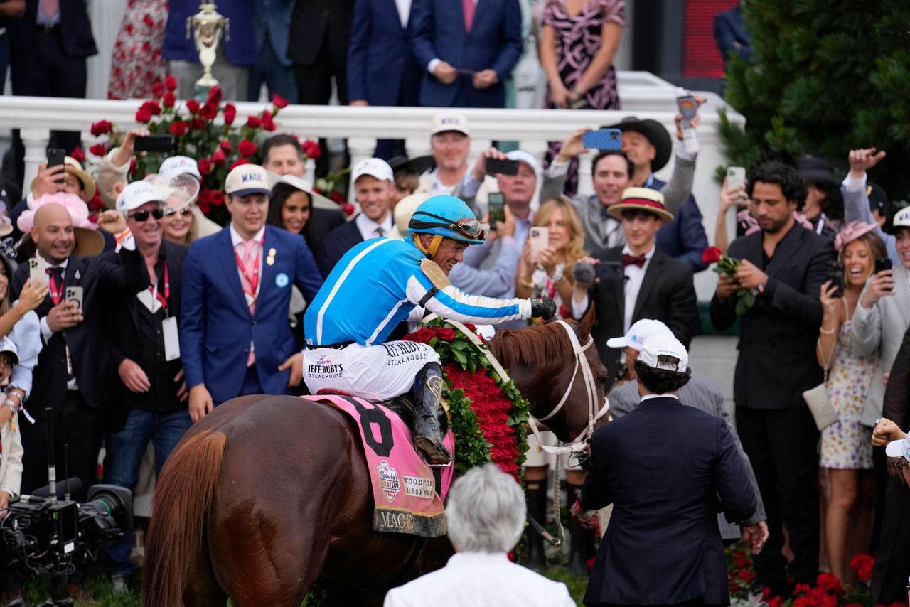 Kentucky Derby winner Mage will run in the Preakness at Pimlico on May 20