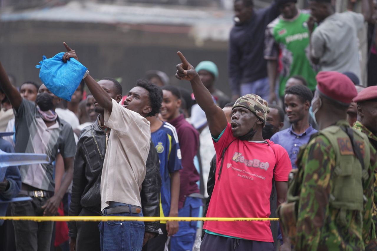 Many feared trapped as a tall building collapses in Kenya