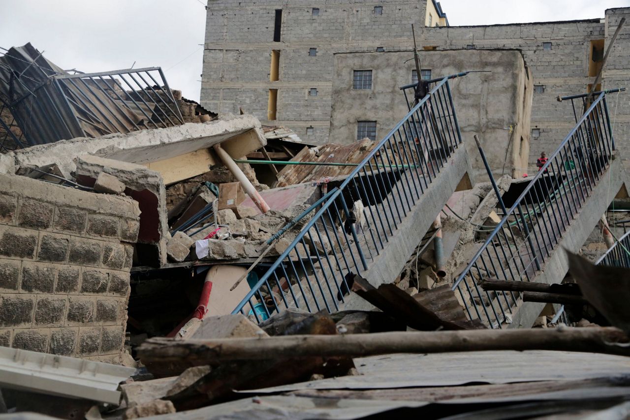 Building collapses in Nairobi; Kenyan police report 2 dead